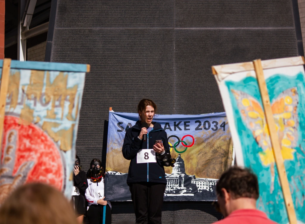 Utah Youth Stage “Apocolympic” Opening Ceremony, Foreshadowing the Effects of Great Salt Lake’s Collapse on the 2034 Olympics